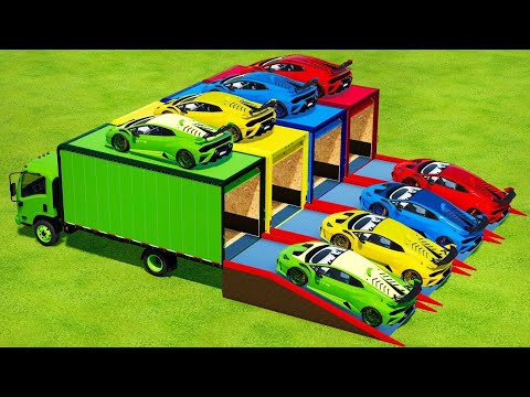 LOAD & TRANSPORT LAMBORGHINI HURACAN WITH ISUZU TRUCKS - Farming Simulator 22