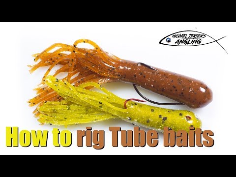 How to rig Tube Baits - on jig head - and Texas style