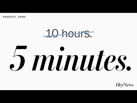HeyNews Demo: Build a Newsletter Draft in About 5 Minutes