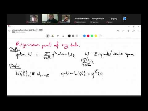 02.12.21 Grisha Taroyan Khovanov homology and categorification of the Jones polynomial