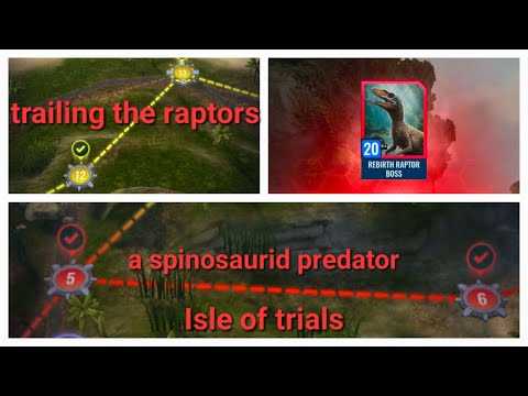 Isle of trials Season 3 Walkthrough part 4 Rebirth Raptor Boss + nodes | Jurassic World Alive