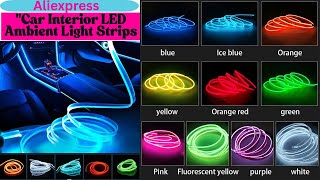 Car Interior LED Ambient Light Strips | Cold Light Atmosphere Lamps for Dashboard & Console (1-5M)