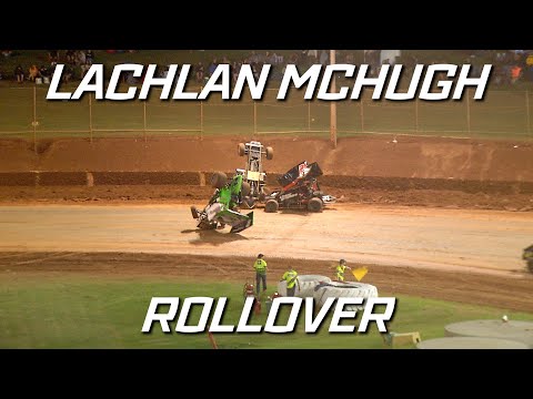 Sprintcars: Lachlan McHugh Rollover - Archerfield Speedway