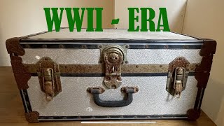 OPENING A WW2 ERA STEAMER TRUNK ( RARE FIND )