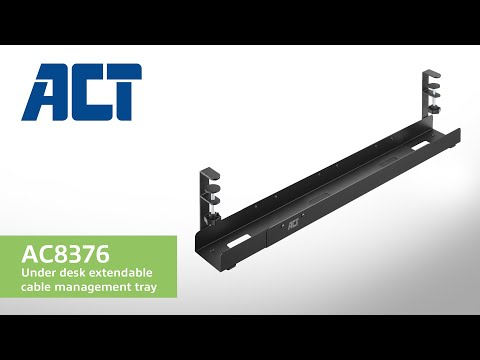 Under desk extendable cable management tray with clamp mount | ACT