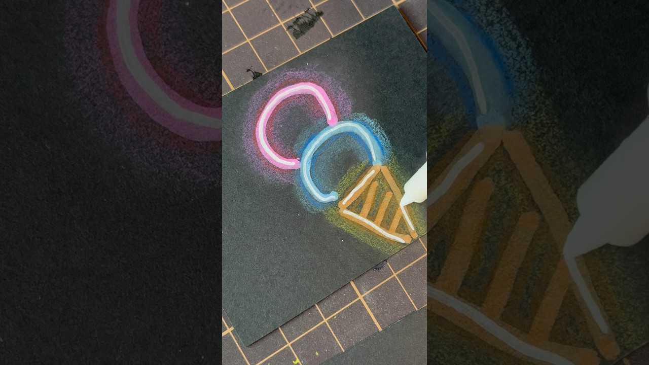 光るアイスクリームの描き方#shorts