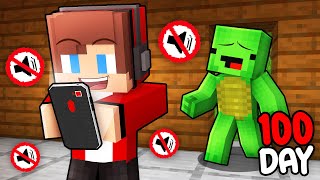 JJ Ignore Mikey for 100 Days in Minecraft (Maizen)