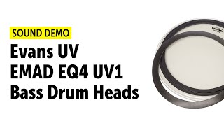 Video thumbnail for Evans UV 22" Bass Drum Heads / EMAD EQ4 UV1 - Sound Demo by Drums Bonedo