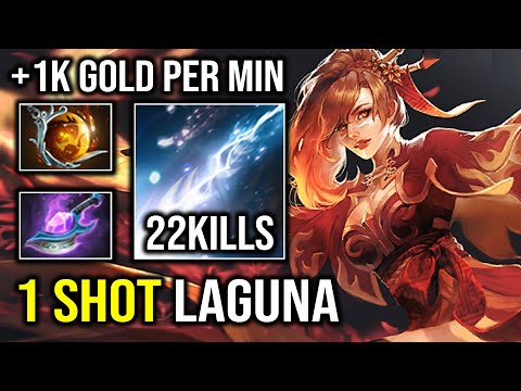 Brutal 1 Shot Laguna 1K GPM Timeless Relic + Arcane Blink Insane Spell Amp Burst Dmg Lina Dota 2