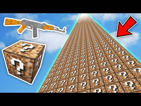 SİLAHLI 999.999.999 METRE FAKİR ŞANS BLOKLARI KULESİ - Minecraft