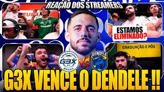 REAÇÃO DOS STREAMERS O G3X VENCENDO  O DENDELE NA KINGS LEAGUE !!