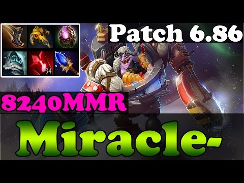 Dota 2 - Patch 6.86 : Miracle- 8240MMR TOP 1 MMR Plays Timbersaw vol 6 - Ranked Gameplay