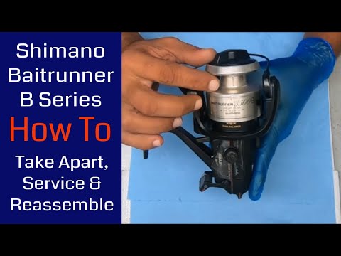 Shimano Baitrunner 3500B Fishing Reel - How to take apart, service and reassemble