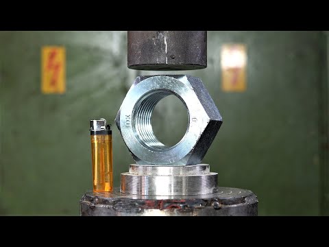 Can A 150-Ton Hydraulic Press Crush A Powerful Hex Nut?