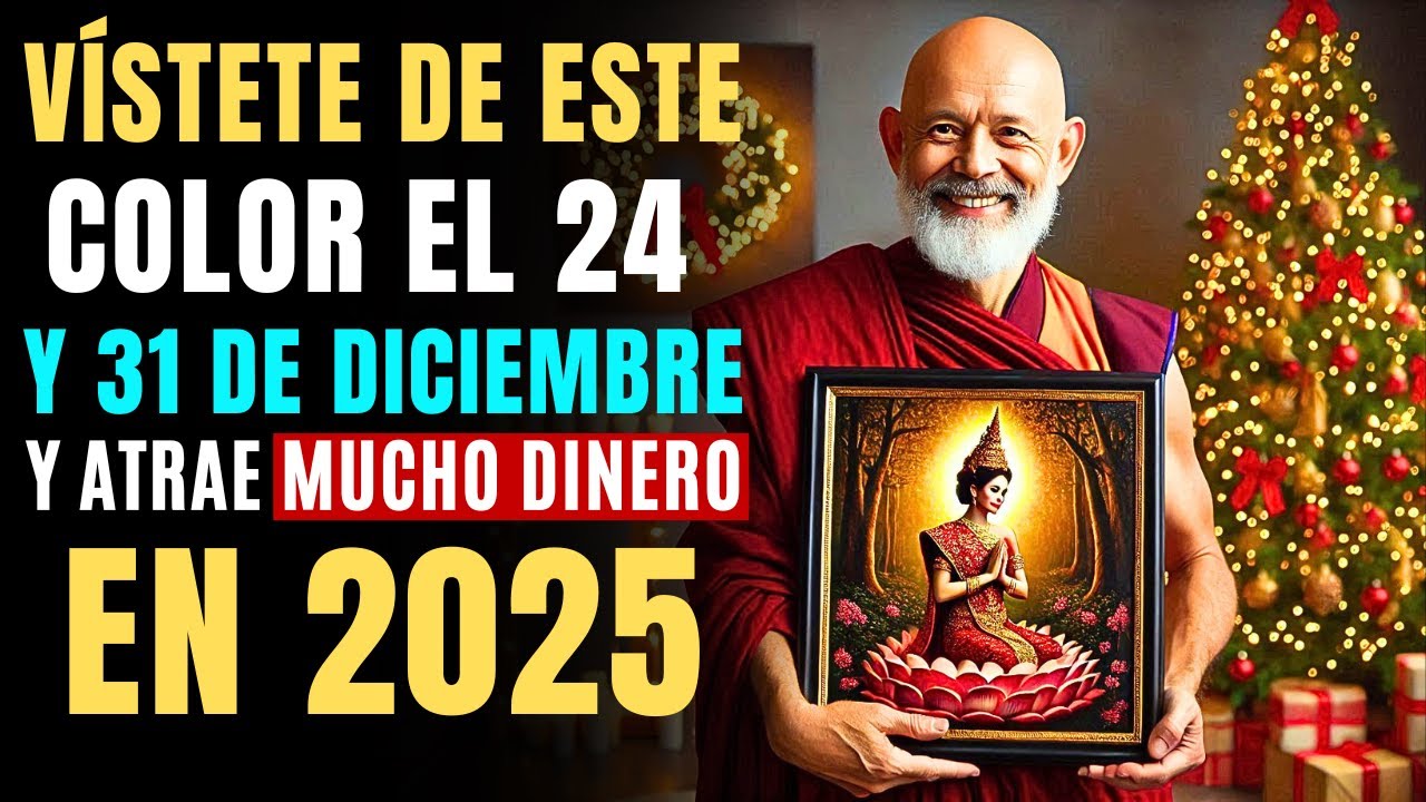 Vístete de Este Color el 24 y 31 de DICIEMBRE y Atrae Mucho DINERO en 2025 | Enseñanzas Budistas