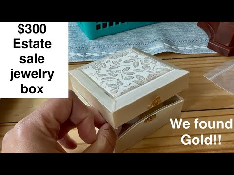 $300 estate sale jewellery haul! We found gold!