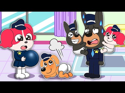 Papillon Have a Baby - Labrador 's Nightmare ?- Very Happy Story | Sheriff Labrador Police Animation