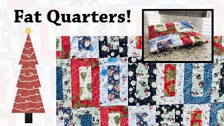 🎄FAT QUARTER CHRISTMAS QUILT 2 | Beginner Friendly Free Tutorial | 5 HOUR QUILT TOP