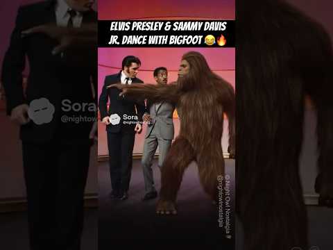 Elvis Presley & Sammy Davis Jr. Dance with Bigfoot 😂🔥 #shorts #viral #elvispresley