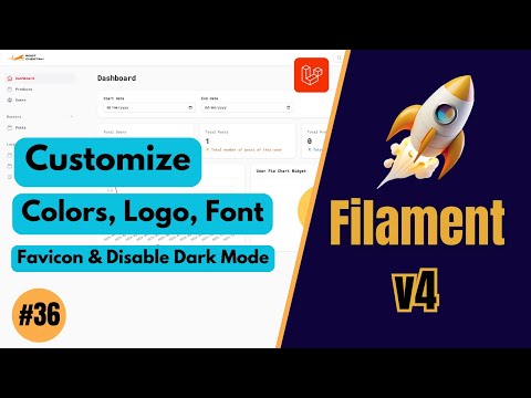 Customize Colors, Logo, Font Family, Favicon & Disable Dark Mode - FilamentPHP v4 (Ep 36)
