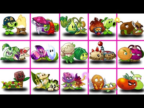 Team Parsnip & Pokra Plants Vs 14 Team Max Level - PvZ 2 Team 02 Plant
