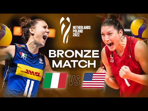 Italy 🇮🇹 vs. USA 🇺🇸 - Bronze Match | Women's World Championships 2022 | Full Match - Volleyball