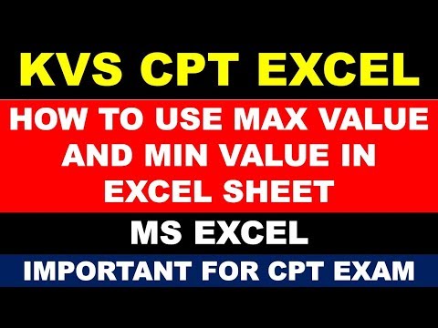 MS EXCEL HOW TO FIND MAX AND MIN VALUE WITH THE HELP OF FORMULA