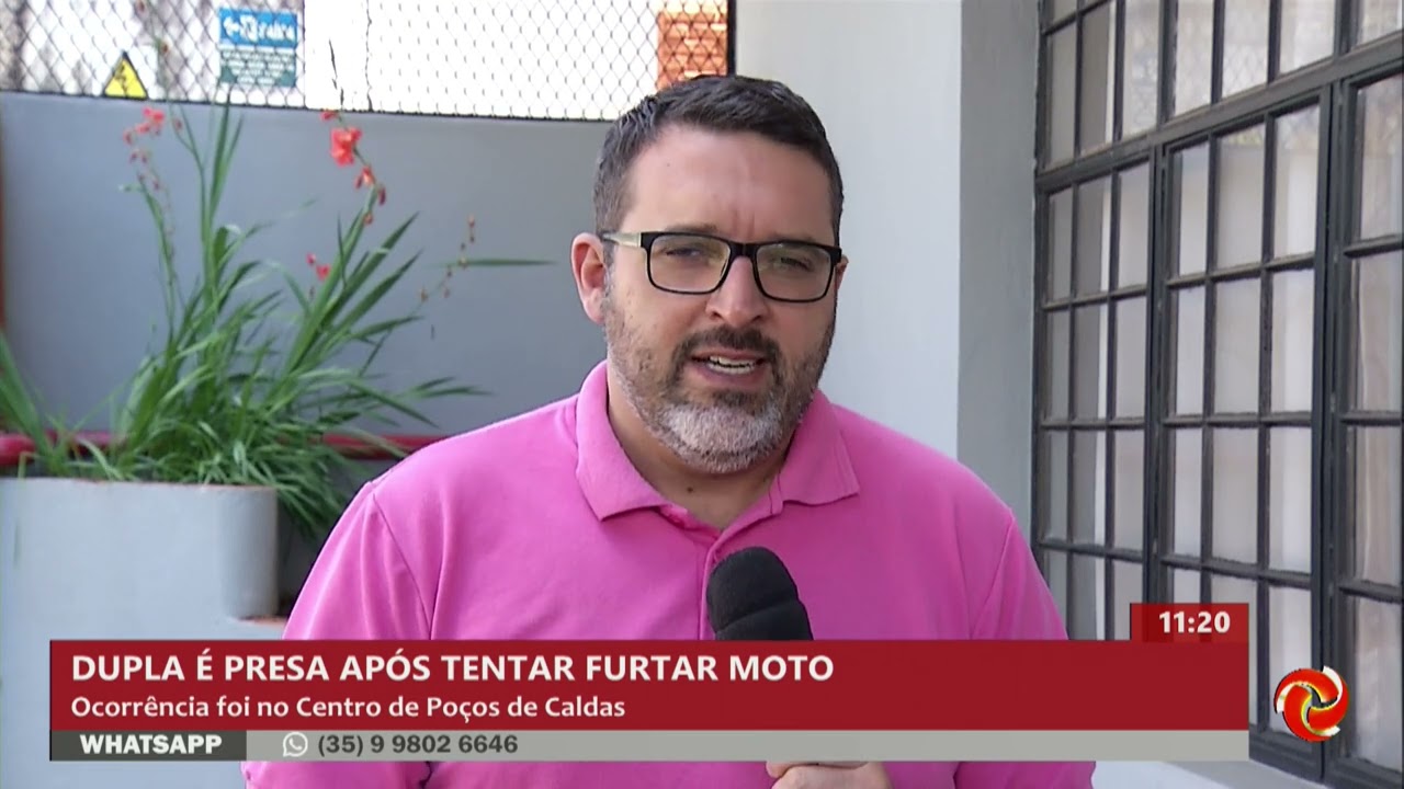 Dupla é presa após tentar furtar moto em Poços de Caldas