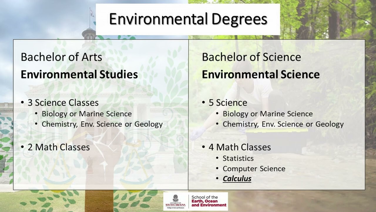 Environmental Studies & Environmental Science major degree programs
