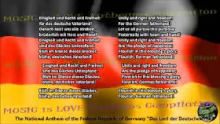 Germany National Anthem with music, vocal and lyrics German w/English Translation