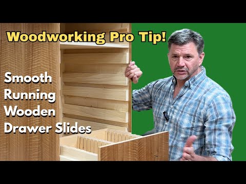 How to Make Wooden Drawer Slides Run Smooth / Woodworking Pro Tip