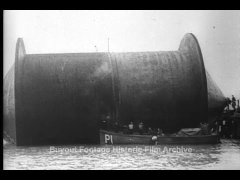 Historic Archival Stock Footage WWII - English Channel Pipeline
