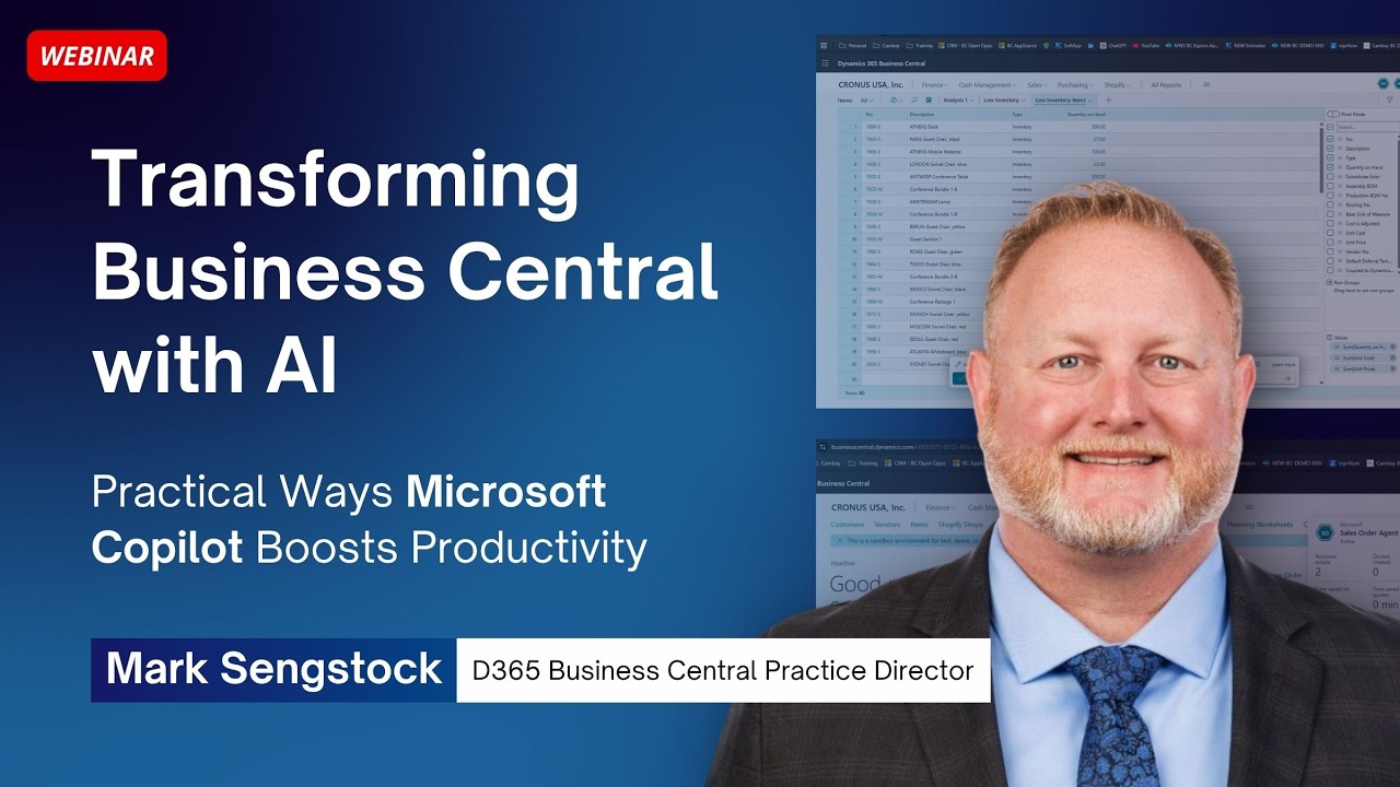 Microsoft Copilot in Dynamics 365 Business Central: Live Demo & Webinar Recording