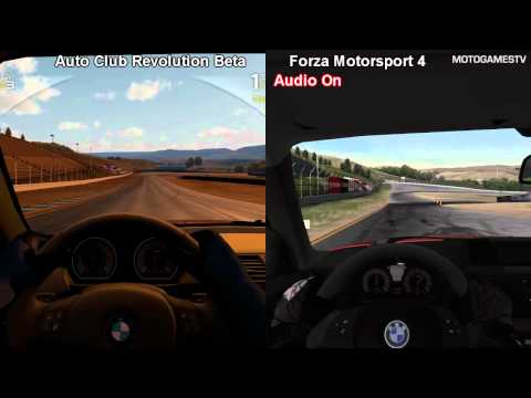 Auto Club Revolution Beta vs Forza Motorsport 4 - BMW 1 M Coupe at Infineon Raceway