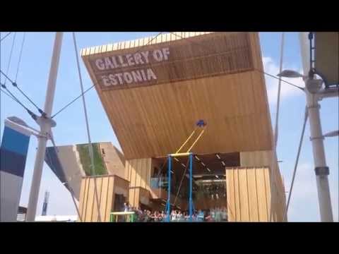 Kiiking at the Gallery of Estonia, EXPO 2015