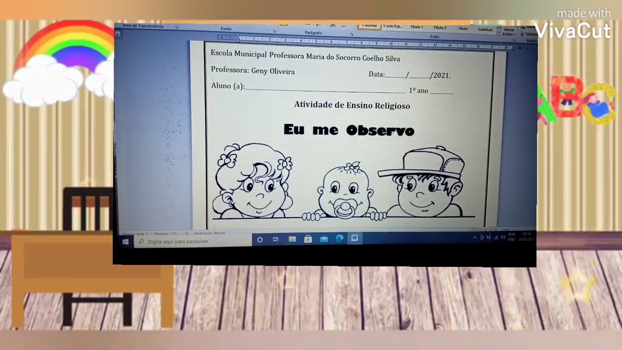 Atividade de Ensino Religioso. 1 ano A