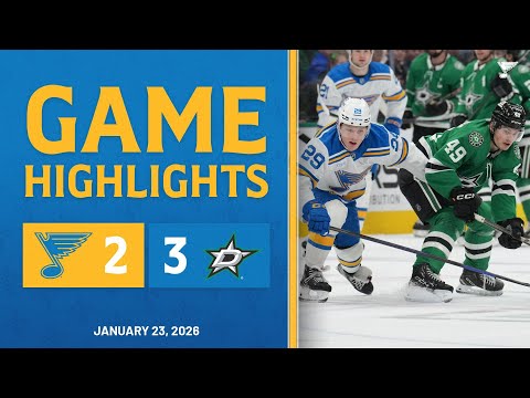 Game Highlights: Stars 3, Blues 2