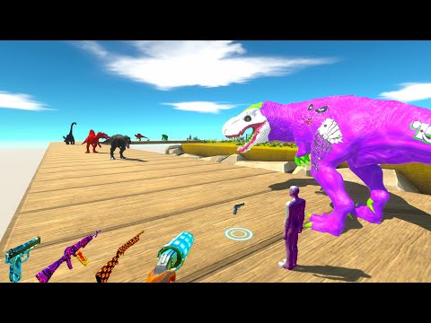 FPS AVATAR & JOKER T-REX RESCUE MISSION DEATH RUN - Animal Revolt Battle Simulator
