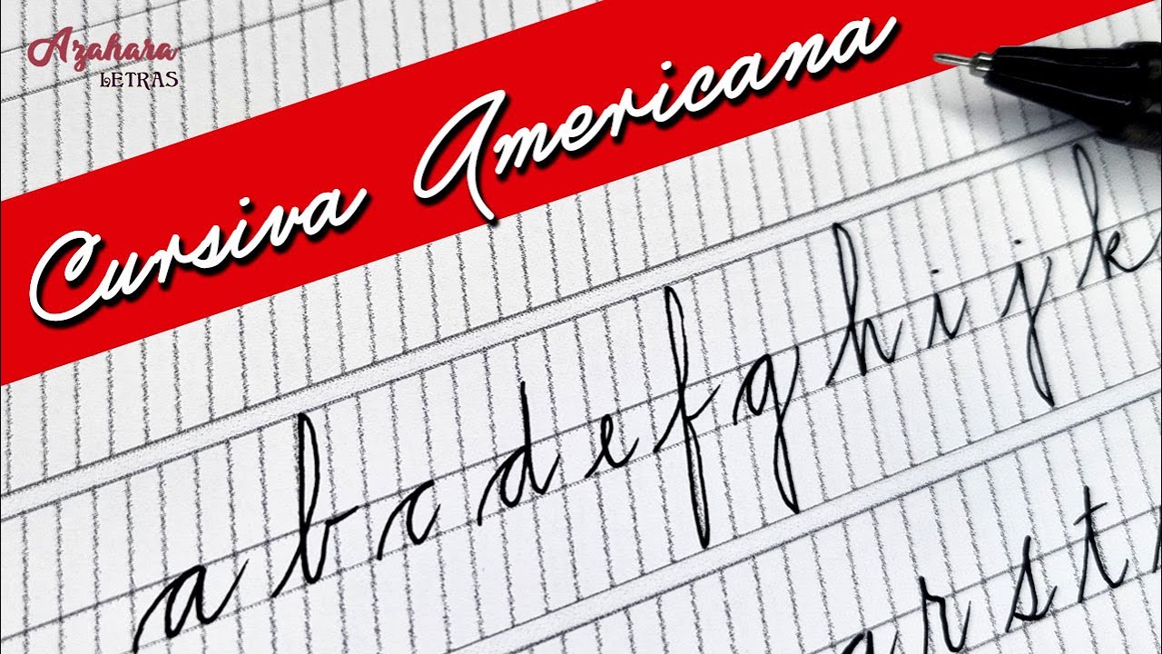 ✍️ CALIGRAFÍA CURSIVA AMERICANA con BOLÍGRAFO (Alfabeto, Símbolos y Números) + Pauta Gratis