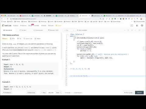 【每日一题】740. Delete and Earn, 3/16/2020