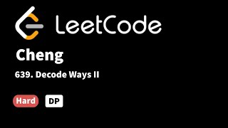 YouTube video 'LeetCode 639. Decode Ways II'
