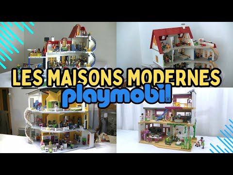 Tous les aménagements des maisons modernes Playmobil (2000 - 2024)