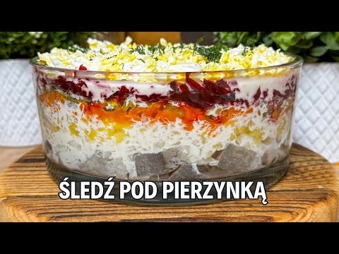 Śledź pod pierzynką – tradycyjna sałatka, którą pokochasz! | jedz pysznie