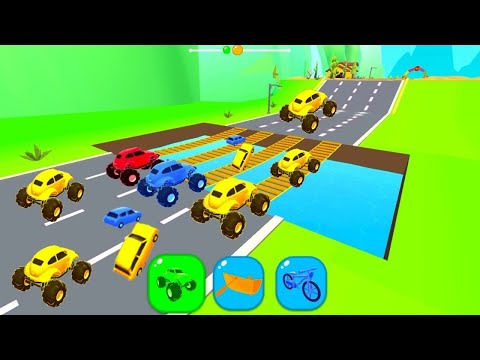 Monster Trucks Potholes Flatbed Long Trailer Truck Car Rescue - Cars vs Deep Water - BeamNG.drive