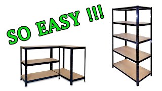 1.8M Heavy Duty Metal 5 Tier Storage Shelves - assembly & review