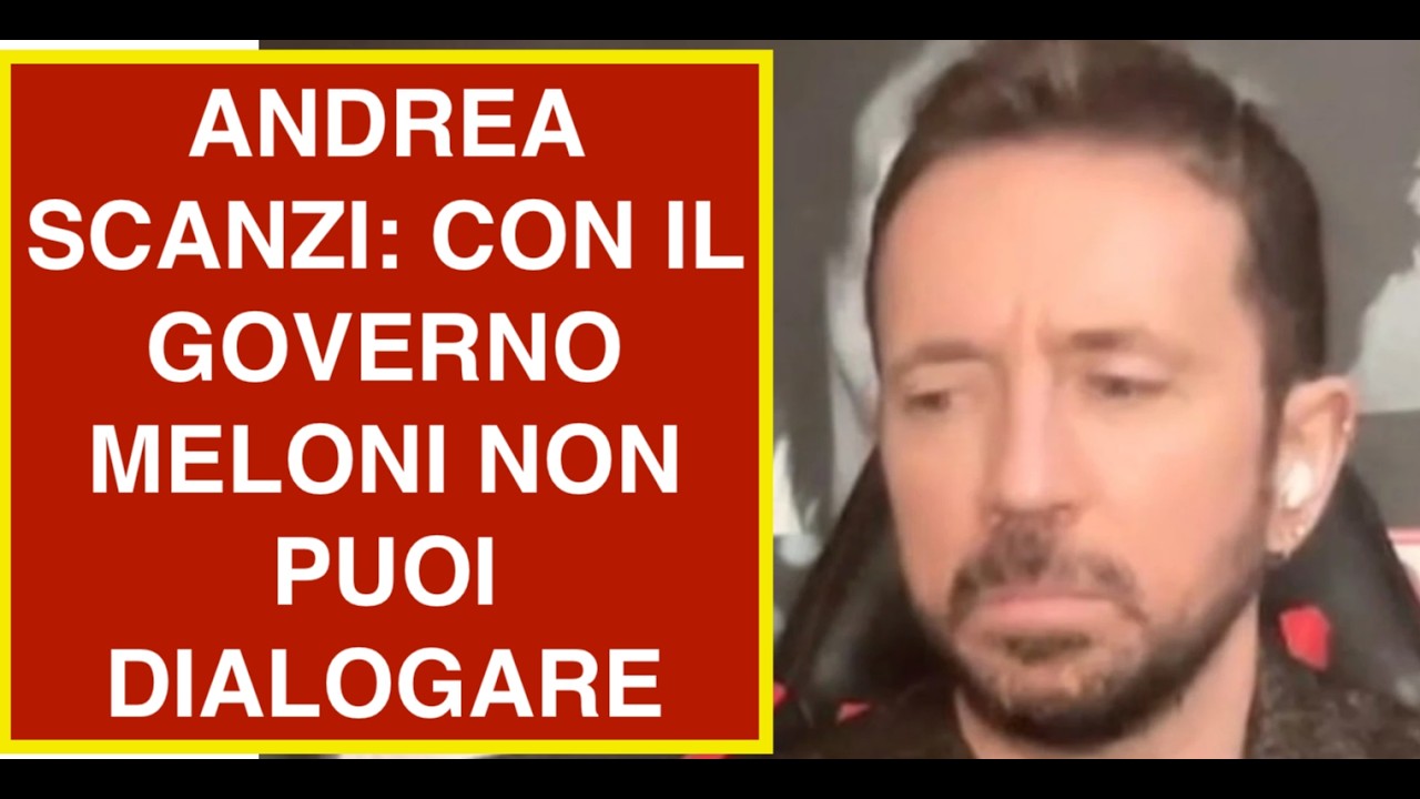 ANDREA SCANZI: CON IL GOVERNO MELONI NON PUOI DIALOGARE