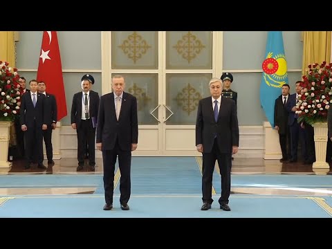 Türkiye and Kazakhstan National Anthem | Türkish President State Visit to Kazakhstan