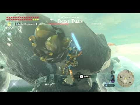 Fully Powered Master Sword DESTROYS Frost Talus - Zelda Breath of the Wild