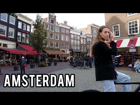 🇳🇱 Amsterdam Walking Street in October 2023 Autumn in the Netherlands 4K