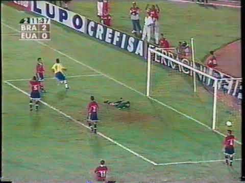BRASIL 7x0 ESTADOS UNIDOS - Amistoso seleção pré-olímpica 1999 (Gols) - Globo